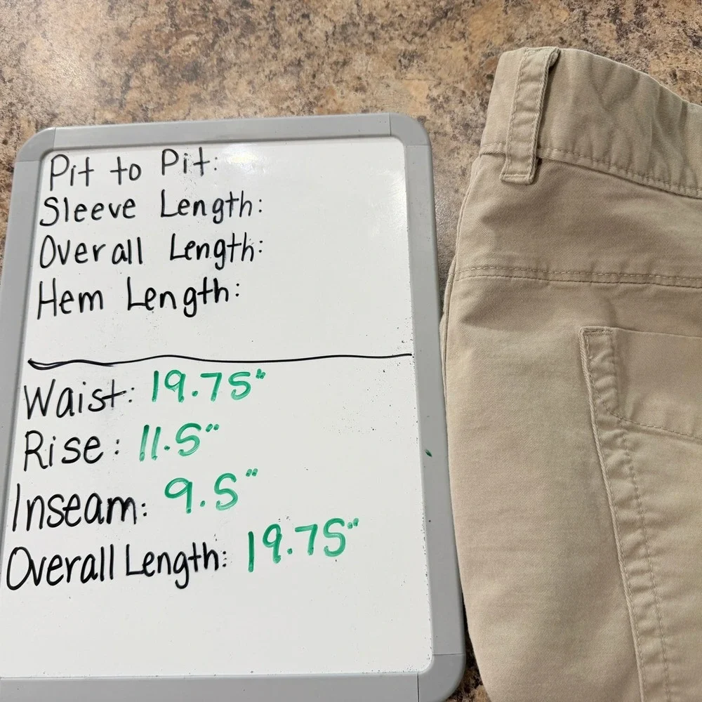 The North Face Mens Khaki Chino Shorts Size 40 Tan Hiking Casual Stretch Cotton